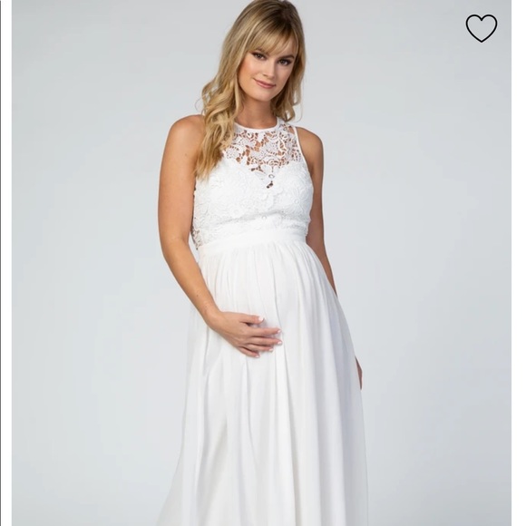 Maternity Chiffon floor length dress - Picture 1 of 5
